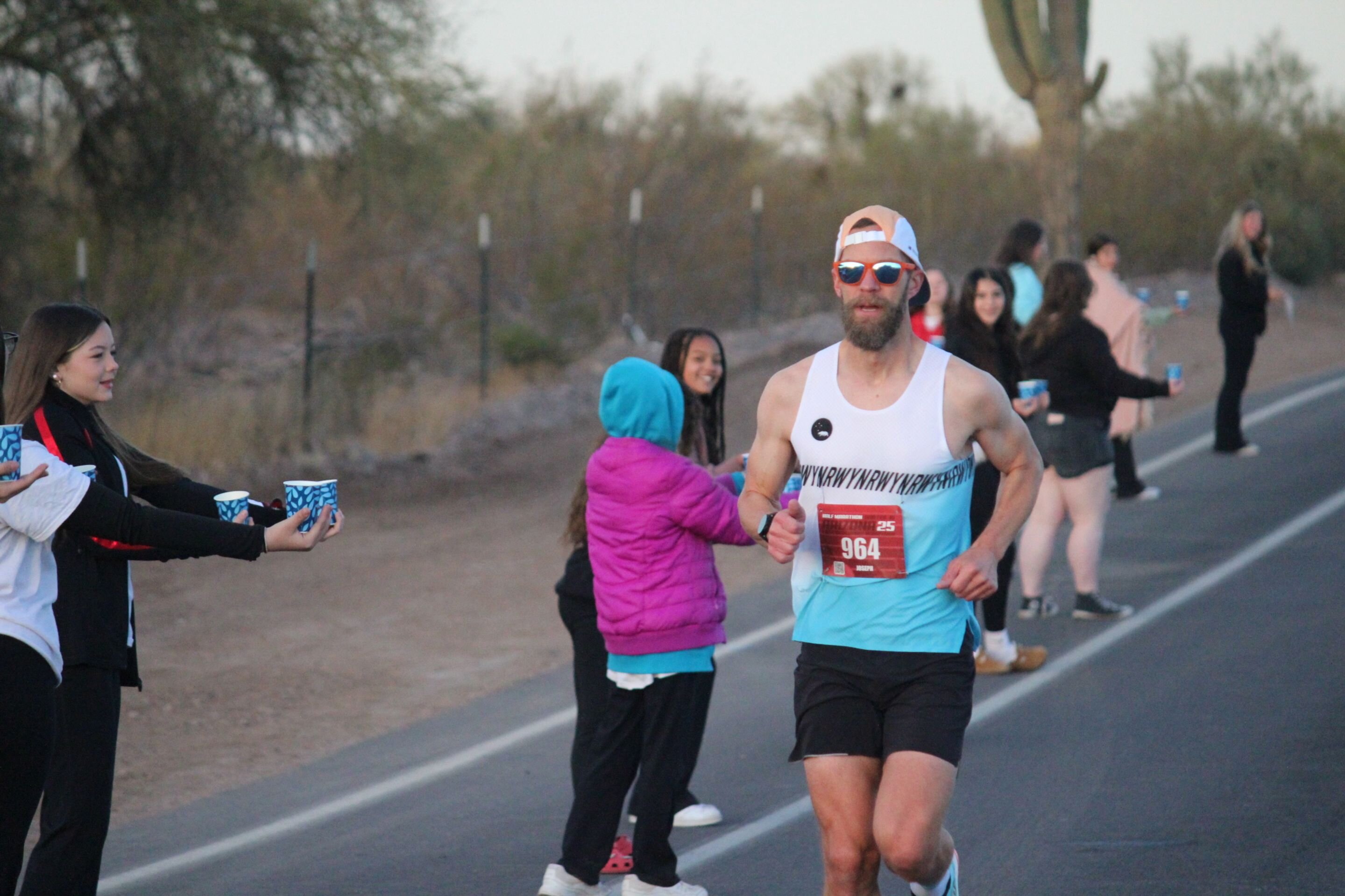 Runners on the Lost Dutchman Marathon course