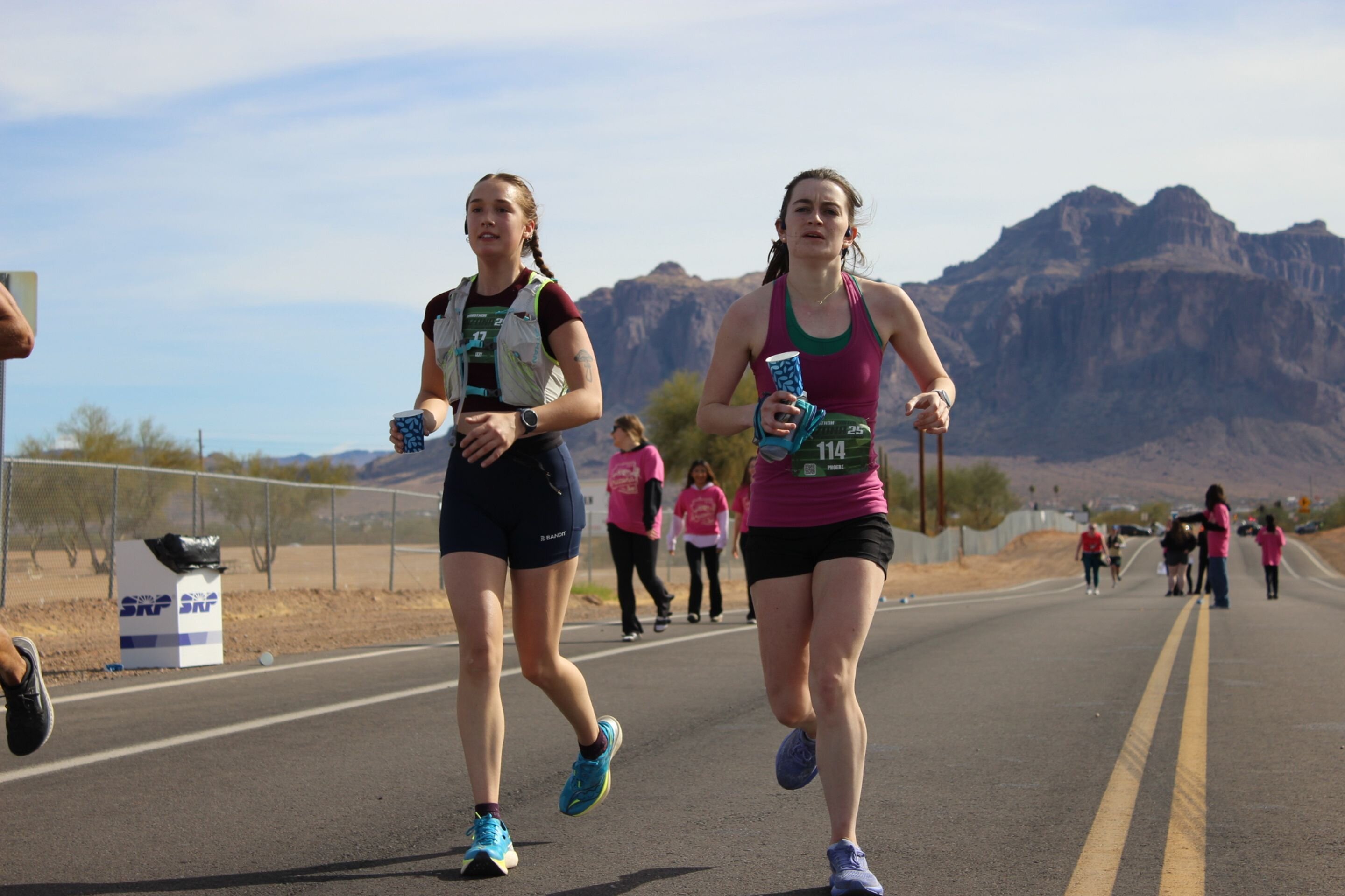 Runners at the Lost Dutchman Marathon start line