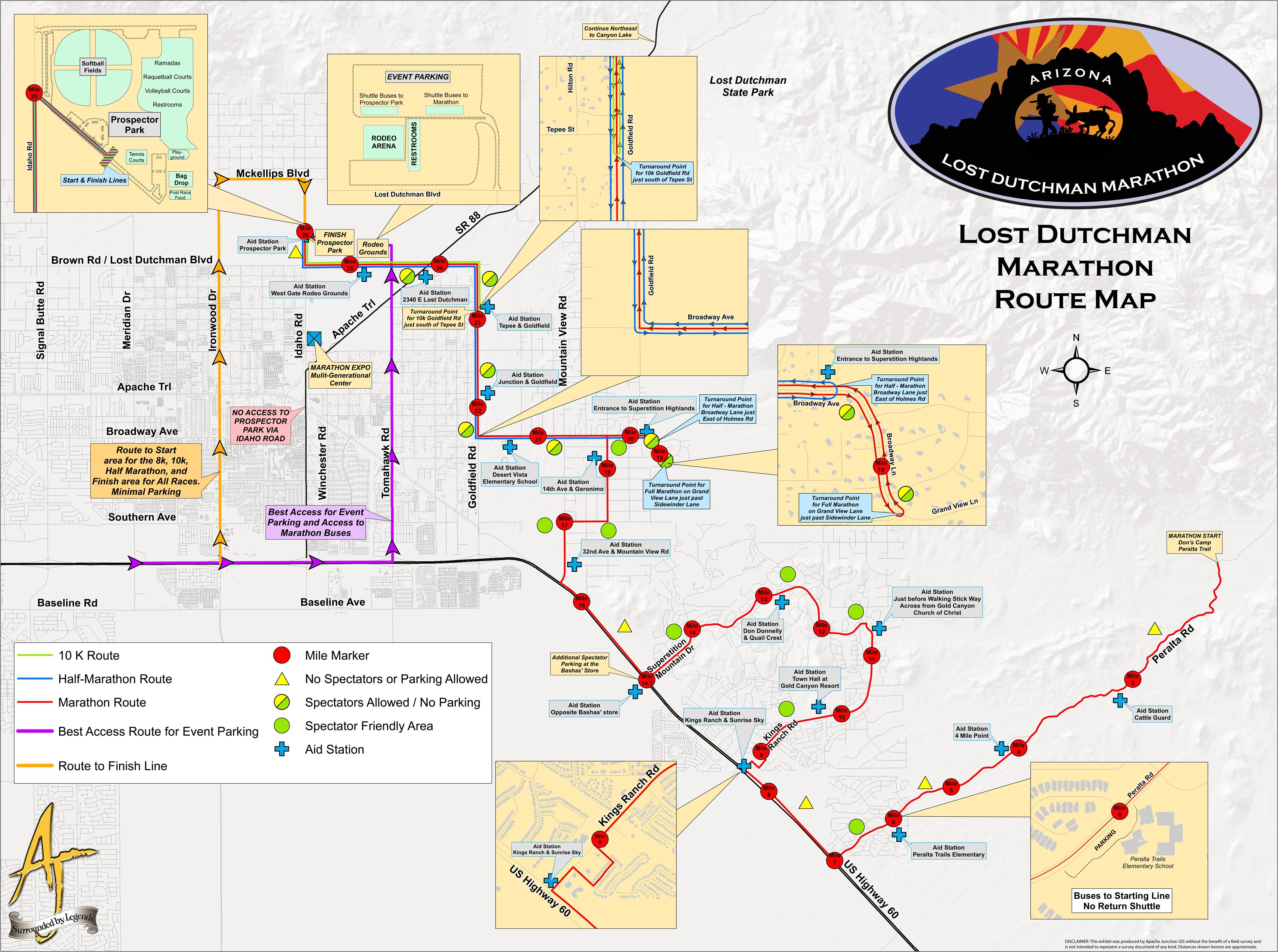 Lost Dutchman Marathon course map